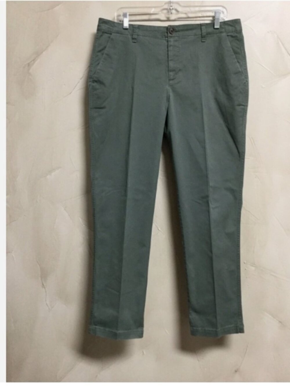 GAP Women 12 Olive Green Girlfriend Chino Pants Stretch Tapered Legs High Rise
